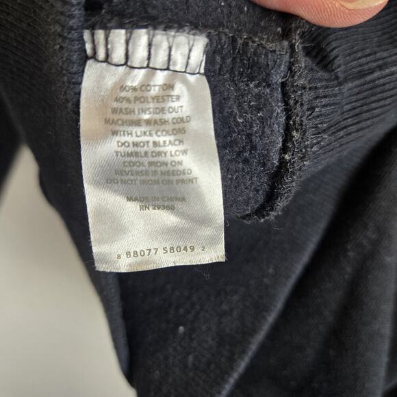 Dip Cropped LOVE Sweatshirt Long Sleeve Retro Y2K Grunge Moto Hipster Black LARG - Picture 5 of 5